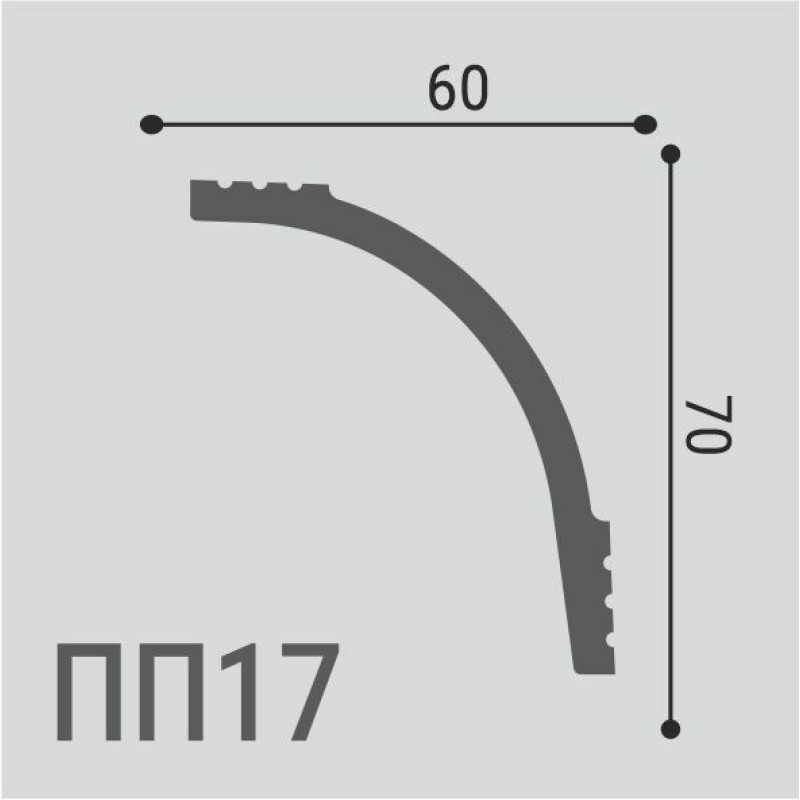 Карниз XPS POLYMER ПП 17 70/60