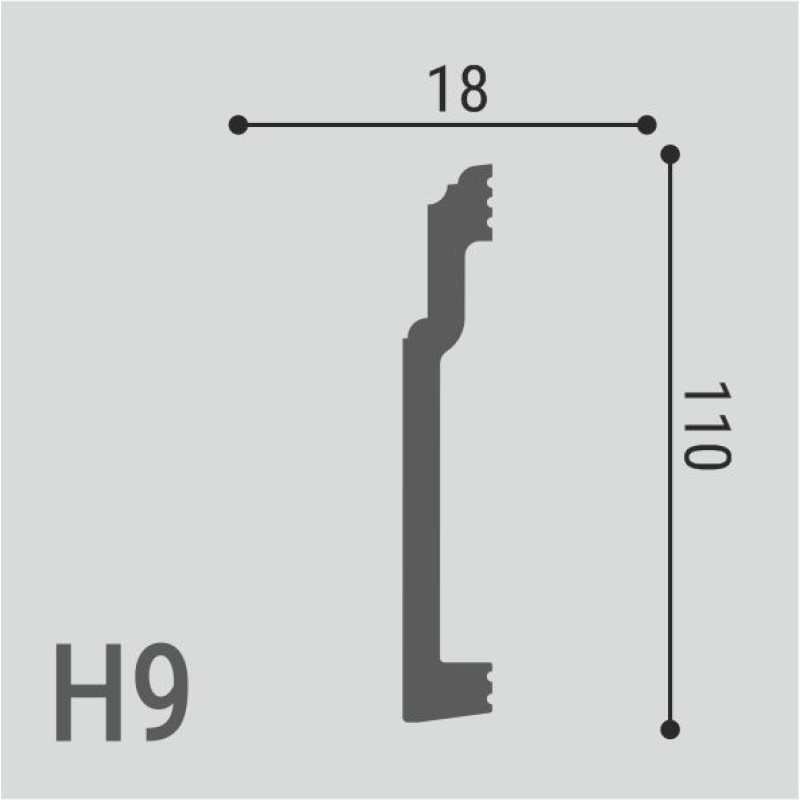 Плинтус напольный Н 9