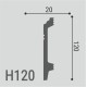 Плинтус напольный из дюрополимера H 120 в Казани