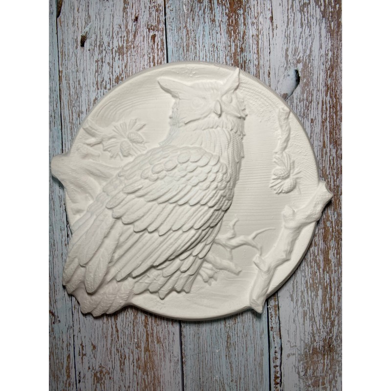 Панно из гипса Сова