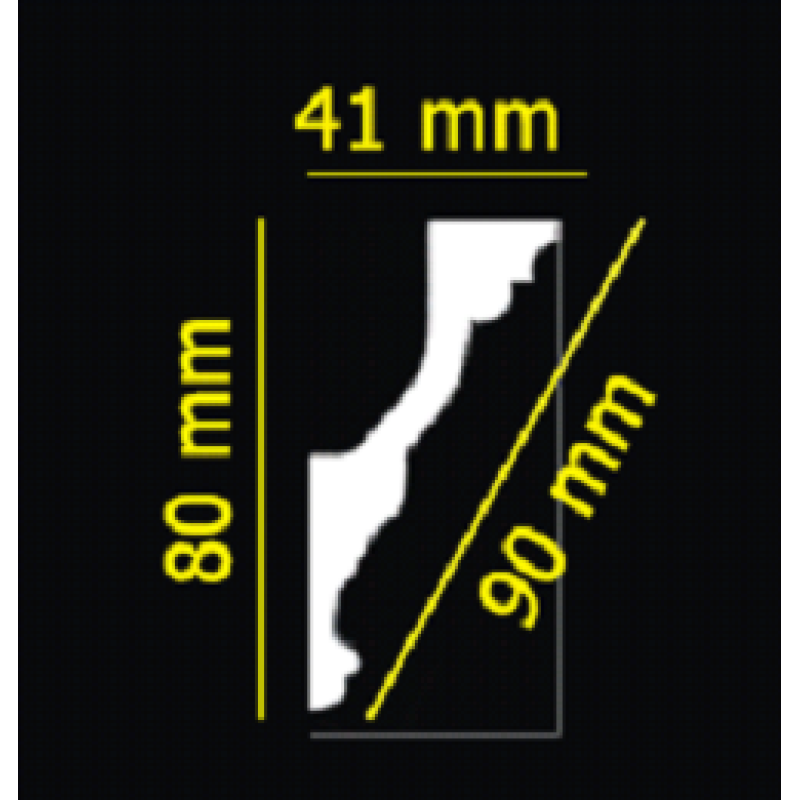 Потолочный плинтус glanzepol GP33 в Казани