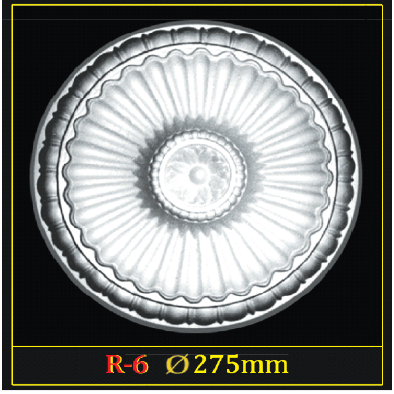 Розетка потолочная из полистирола R6 в Казани