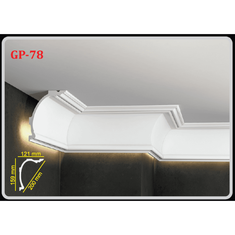 Потолочный плинтус glanzepol GP78 в Казани
