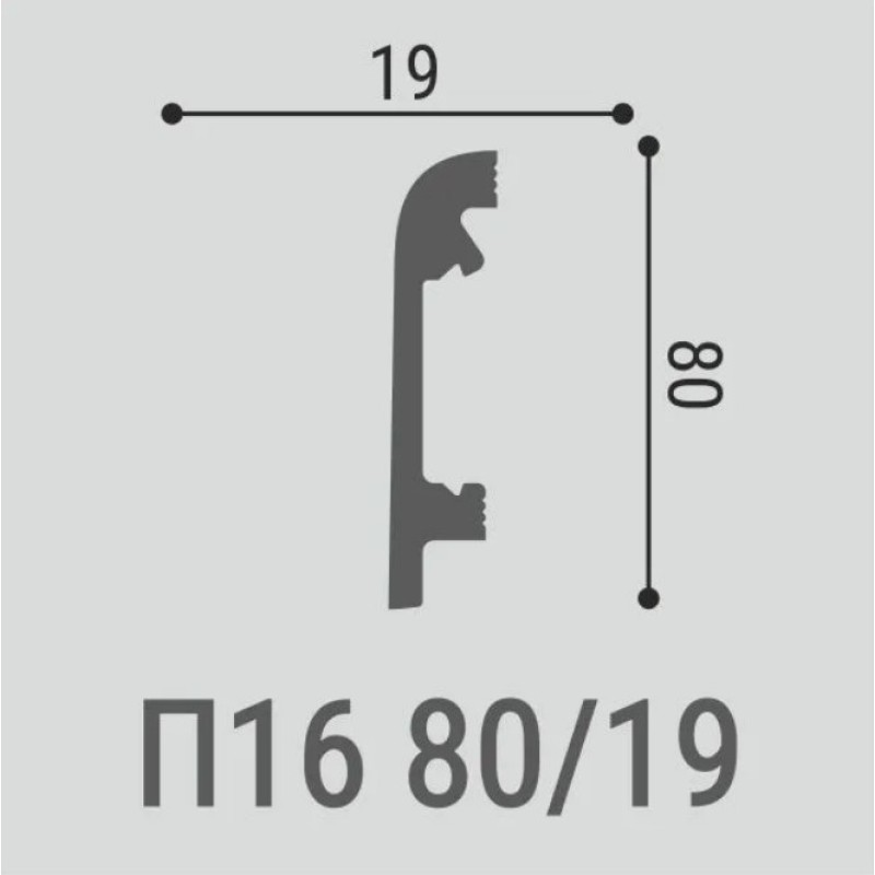 Плинтус напольный П16 80-19 в Казани