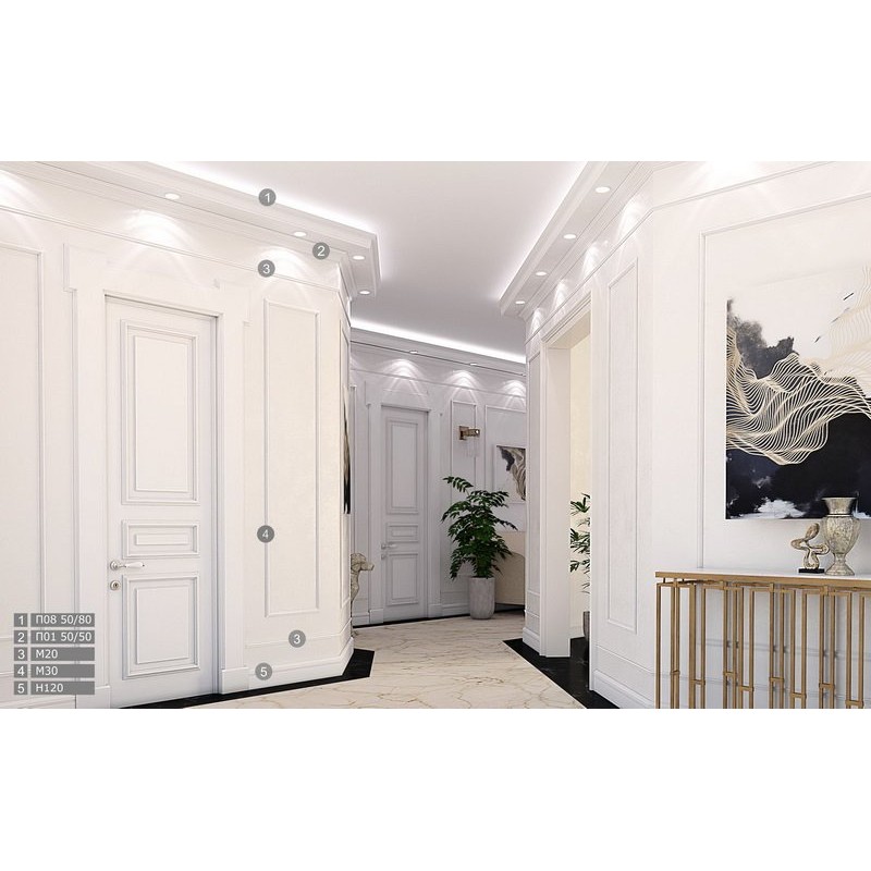 Плинтус напольный из дюрополимера П4 100-20 в Казани