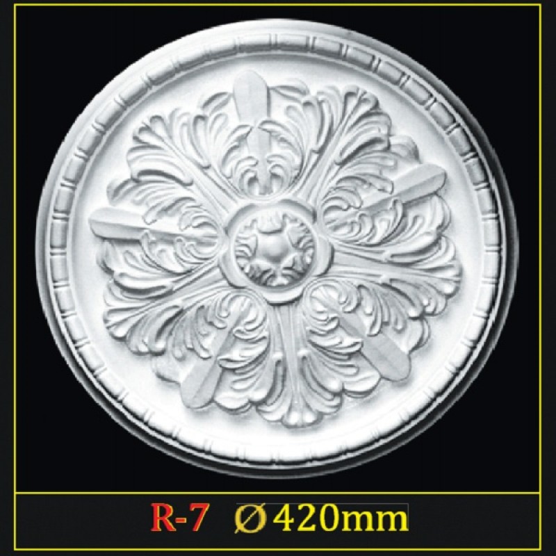 Розетка потолочная из полистирола R7 в Казани