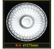 Розетка потолочная из полистирола R6