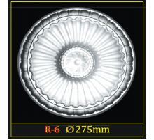 Розетка потолочная из полистирола R6 в Казани
