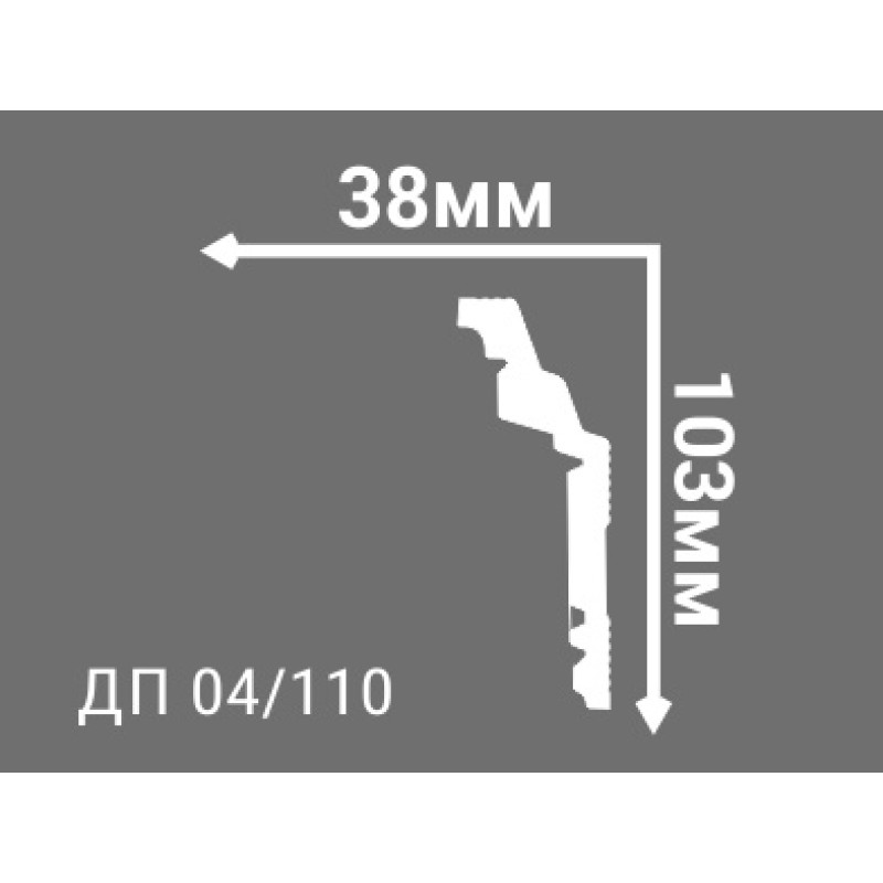 Потолочный плинтус с рисунком ДП 04/110  в Казани
