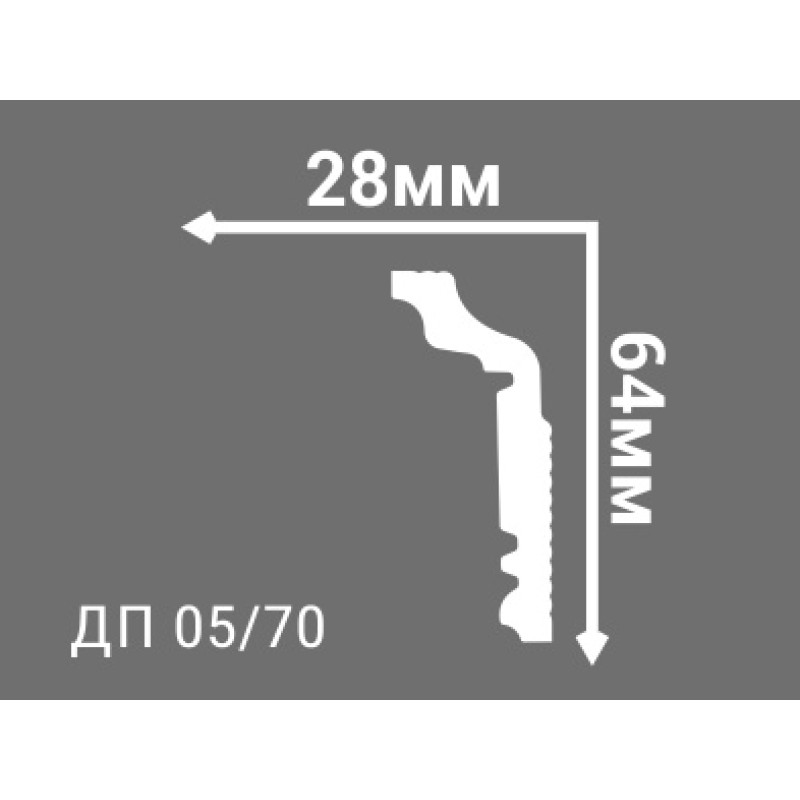 Потолочный плинтус с рисунком ДП 05/70  в Казани