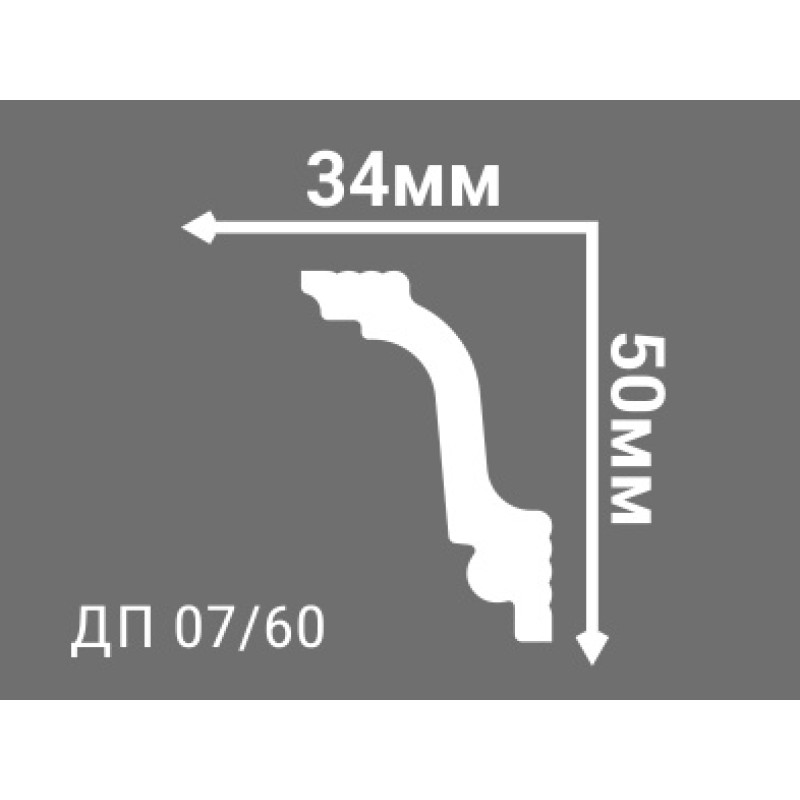 Потолочный плинтус с рисунком ДП 07/60 в Казани
