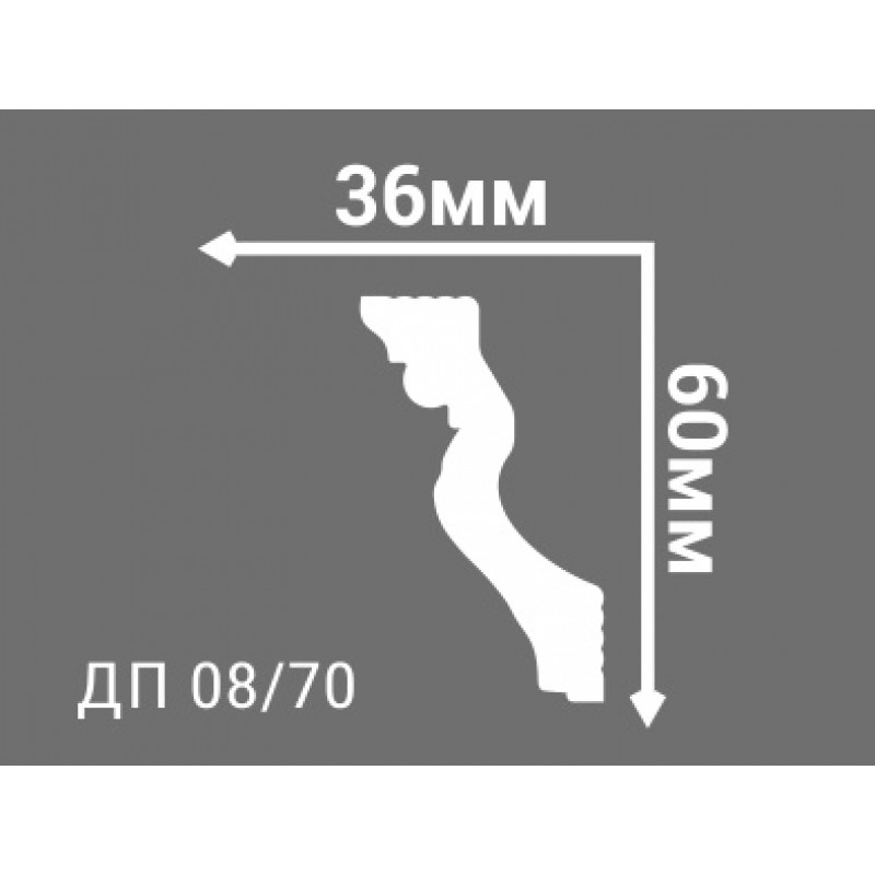 Потолочный плинтус с рисунком ДП 08/70 в Казани
