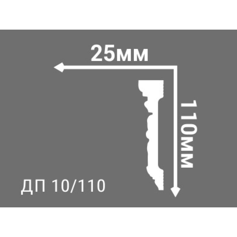 Потолочный плинтус с рисунком ДП 10/110  в Казани