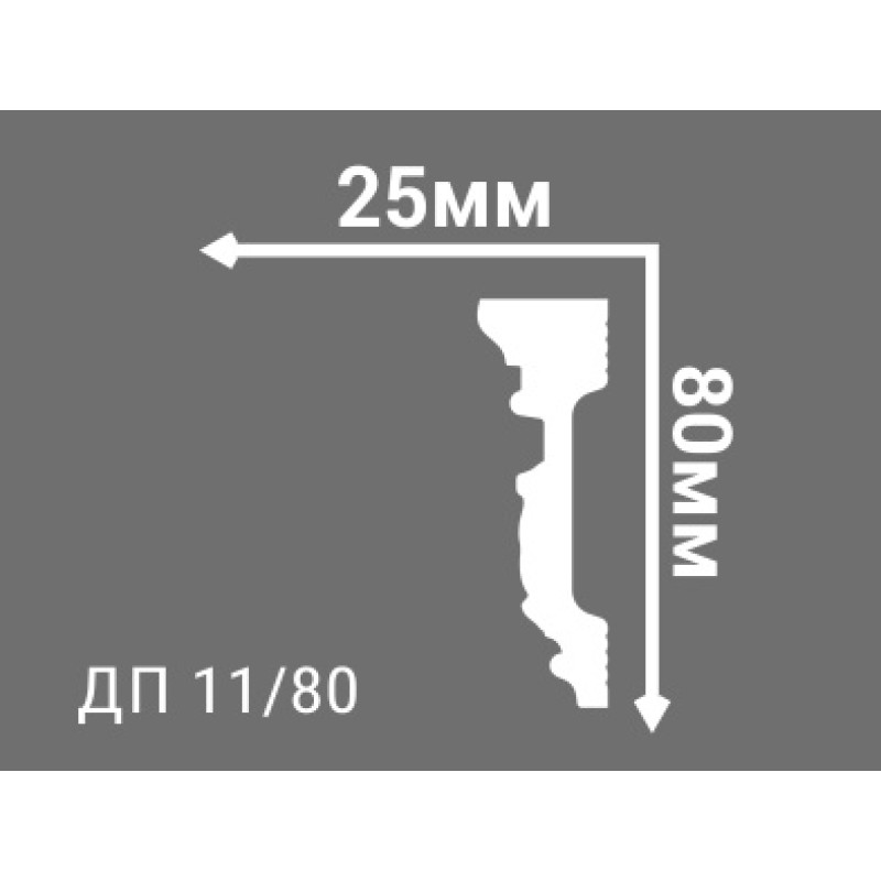 Потолочный плинтус с рисунком ДП 11/80  в Казани