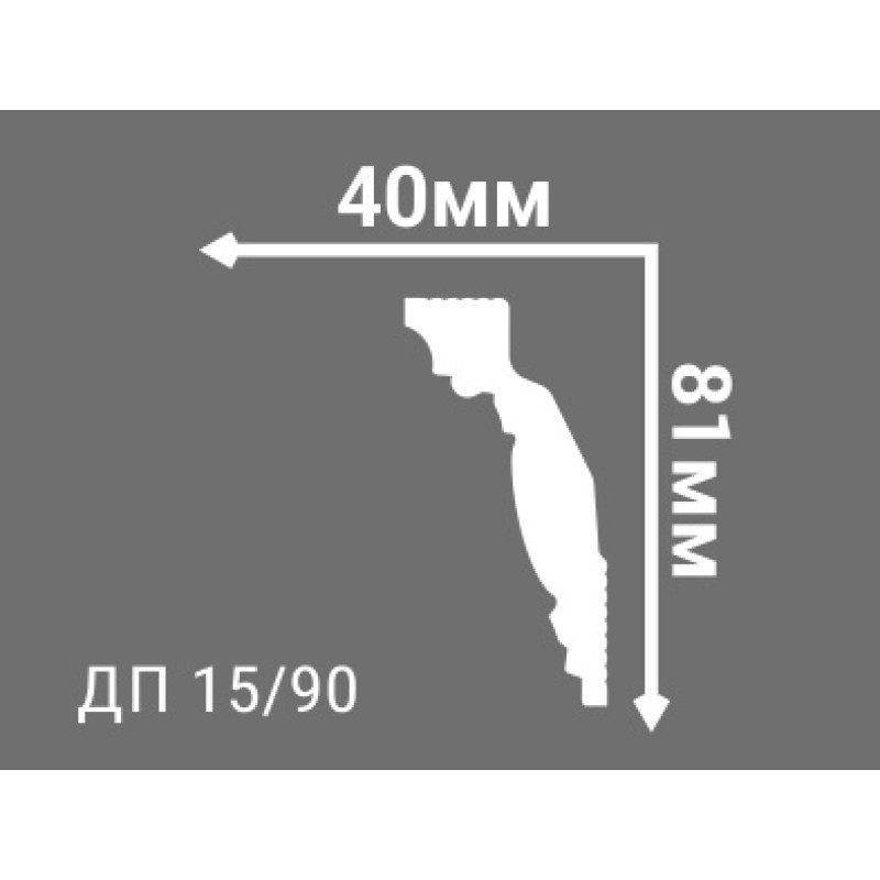 Потолочный плинтус с рисунком ДП 15/90  в Казани
