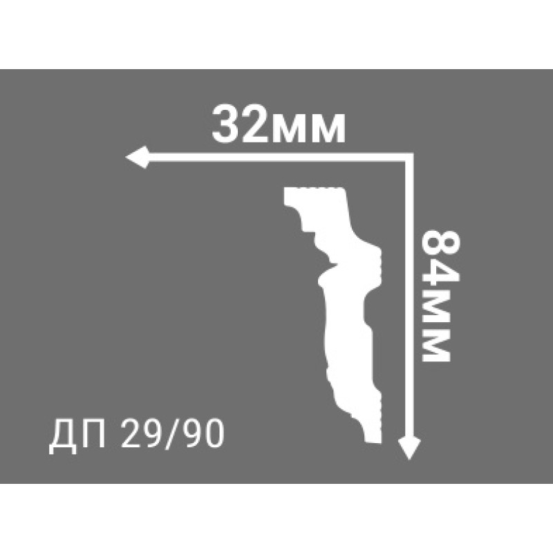 Потолочный плинтус с рисунком ДП 29/90  в Казани