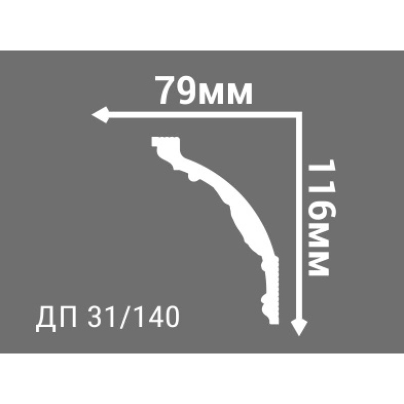 Потолочный плинтус с рисунком ДП 31/140 в Казани