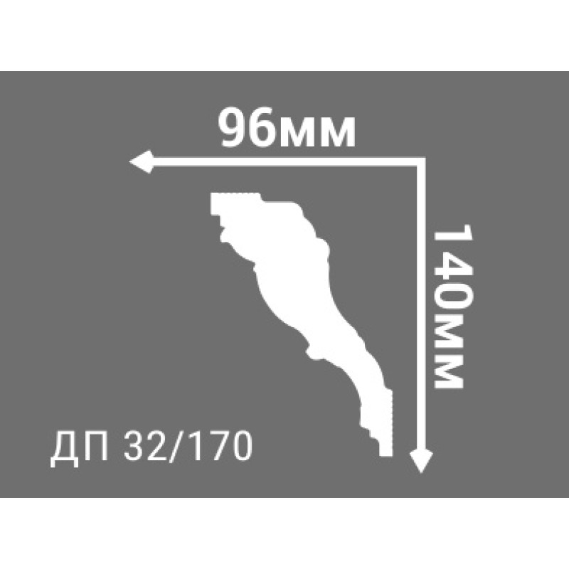 Потолочный плинтус с рисунком ДП 32/170 в Казани