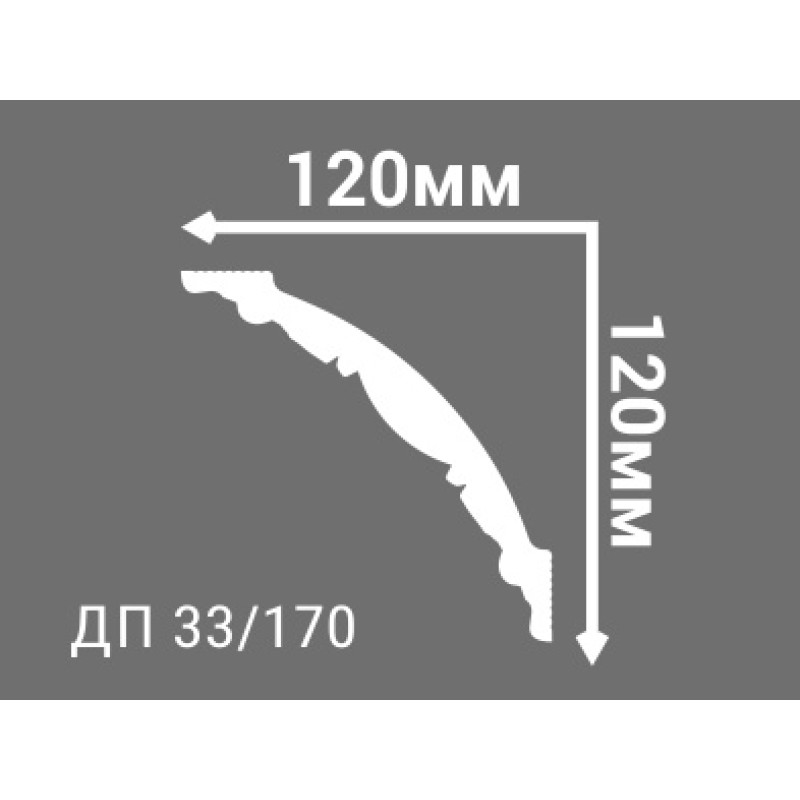 Потолочный плинтус с рисунком ДП 33/170  в Казани
