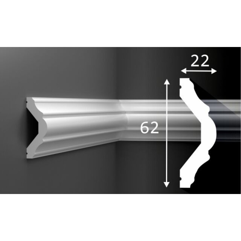 Молдинг М22, 62х22, 2000мм, Экополимер/15 в Казани