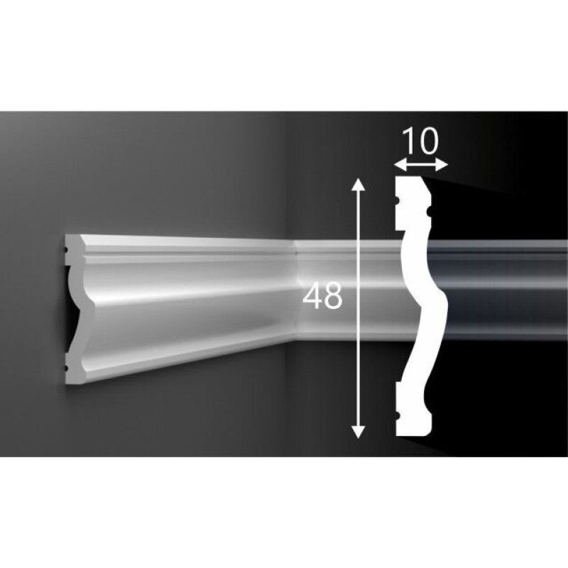 Молдинг М23, 48х10, 2000мм, Экополимер/26 в Казани