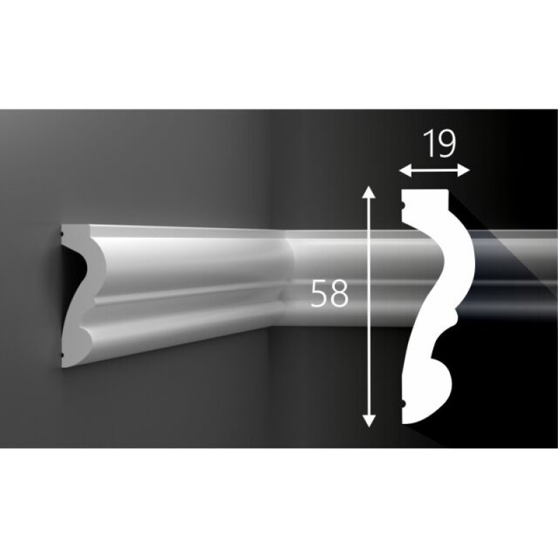 Молдинг М24, 58х19, 2000мм, Экополимер/15 в Казани