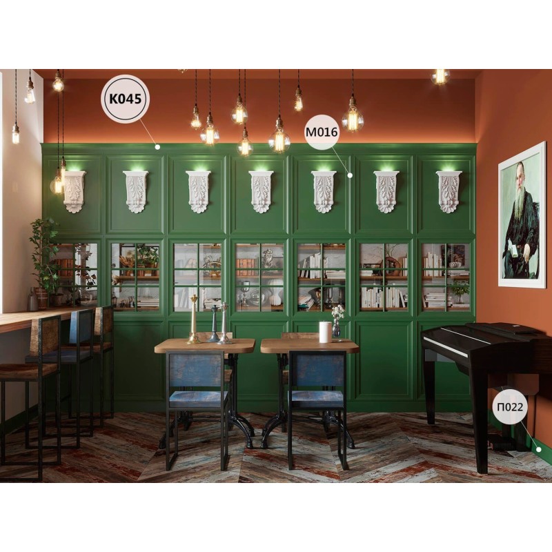 Карниз К045, 85х55мм, 2000мм, экополимер в Казани