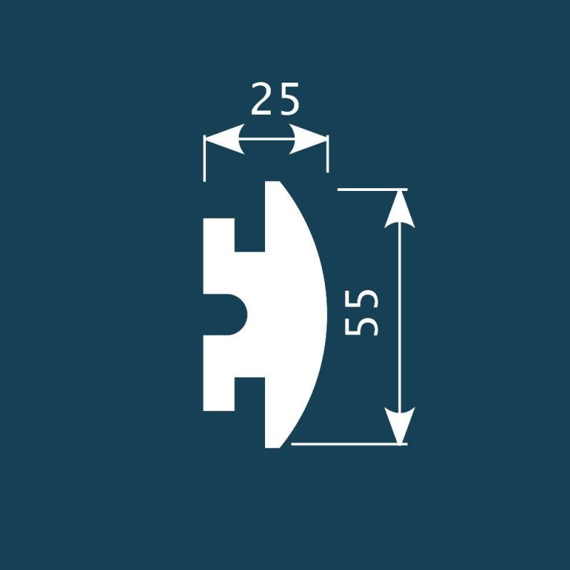Молдинг М010, 55х25, экополимер в Казани