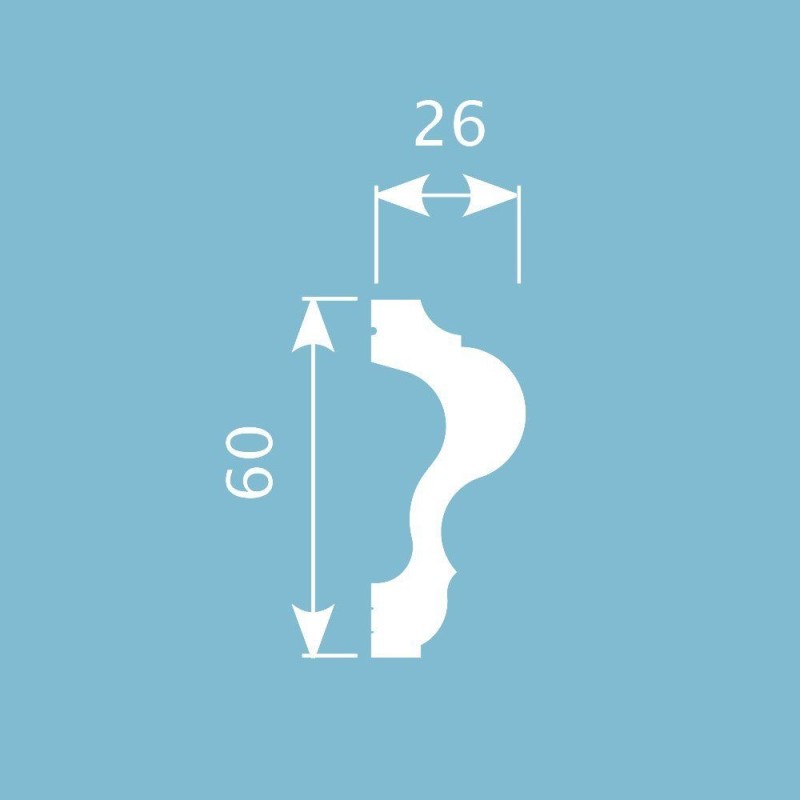Молдинг М044, 60х26 в Казани