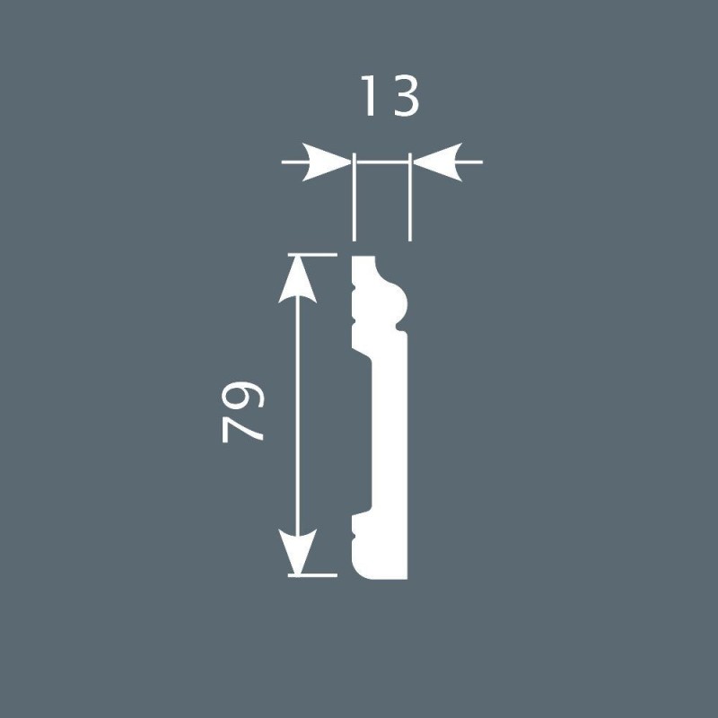 Плинтус П002, 79х13, экополимер в Казани
