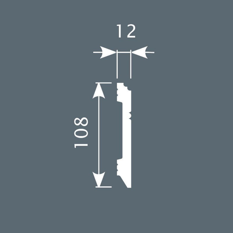Плинтус П005, 108х12, экополимер в Казани