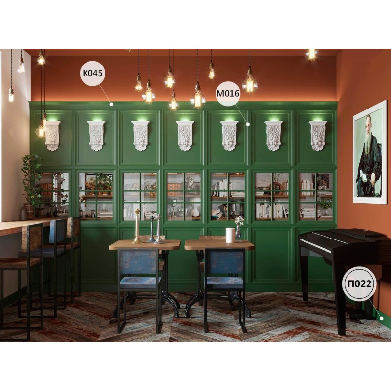 Плинтус П022, 100х22, 2000мм, Экополимер/20 в Казани