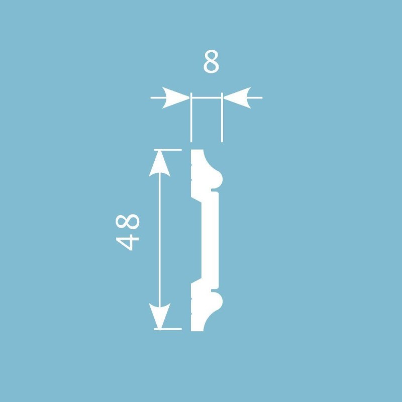 Молдинг М006, 48х8, экополимер в Казани