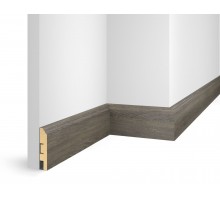 Плинтус 80x16x2400 мм, дуб Серебристый, иск. шпон, EP07 в Казани