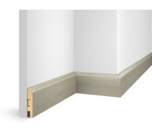 Плинтус 80x16x2400 мм, дуб Светлый, иск. шпон, EP07 в Казани