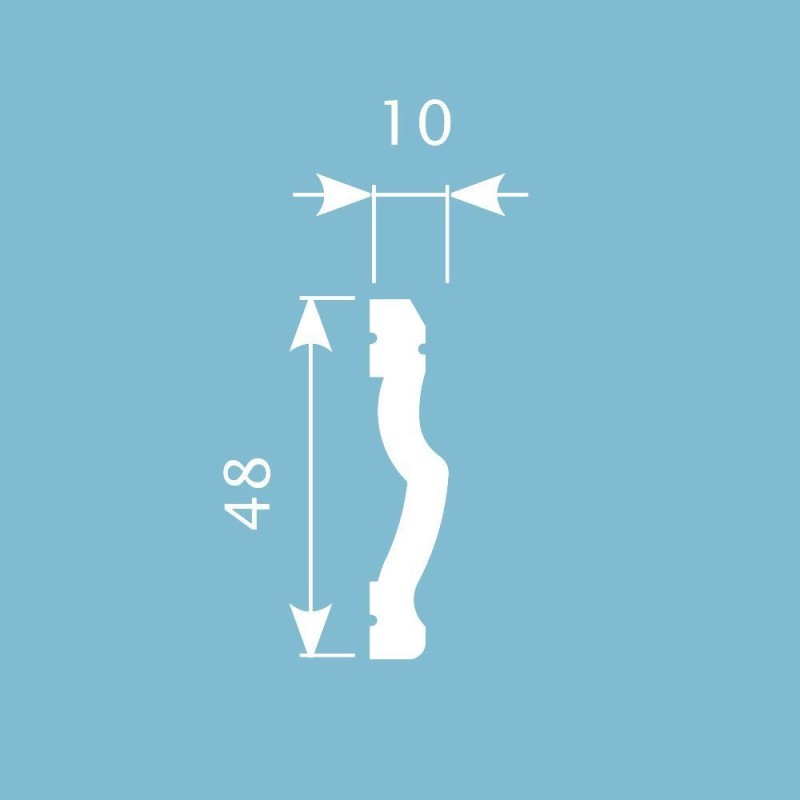 Молдинг М23, 48х10, 2000мм, Экополимер/26 в Казани