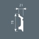 Плинтус П001, 78х21, экополимер в Казани