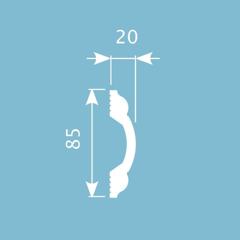 Молдинг М019, 85х20, 2000мм, Экополимер/10 в Казани