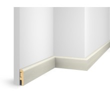 Плинтус 60x16x2400 мм, груша Белая, иск. шпон, EP02 в Казани