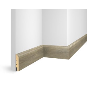 Плинтус 80x16x2400 мм, дуб Сахара, иск. шпон, EP07
