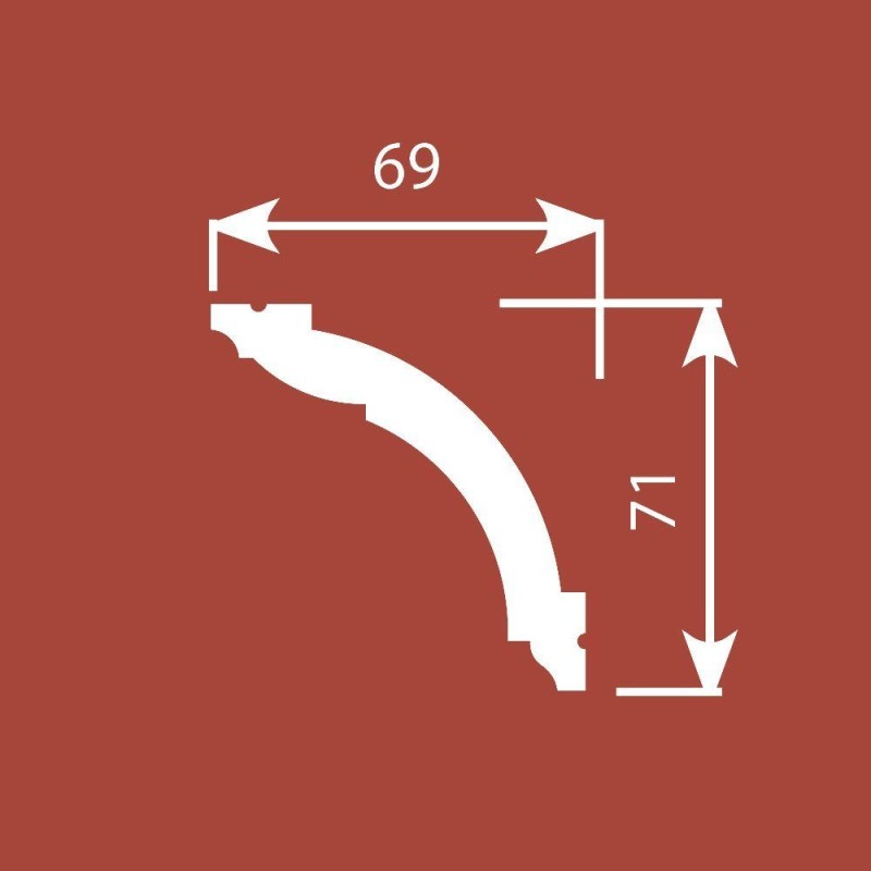 К5, Карниз 69х71, экополимер в Казани