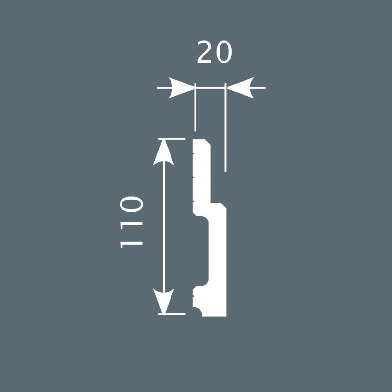 Плинтус П010, 110х20, экополимер в Казани