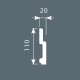 Плинтус П010, 110х20, экополимер в Казани