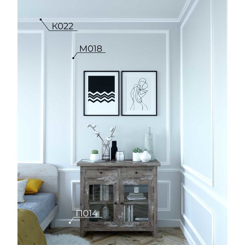 Молдинг для стены М18, 45х20 в Казани