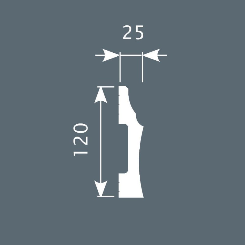 Плинтус П009, 120х25, экополимер в Казани