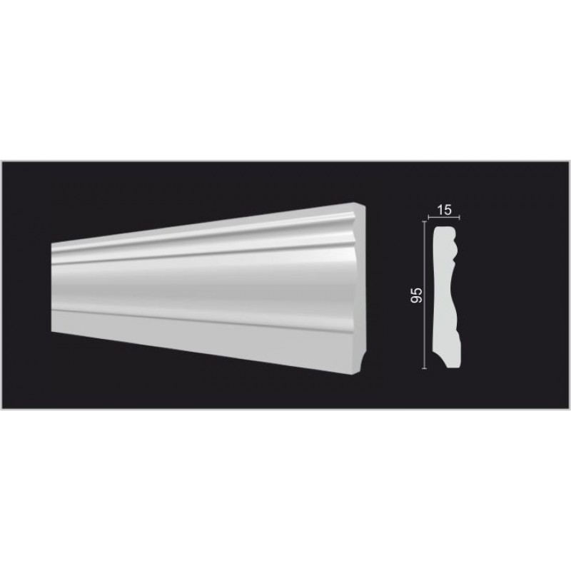 153 A Плинтус широкий с каб. каналом в Казани