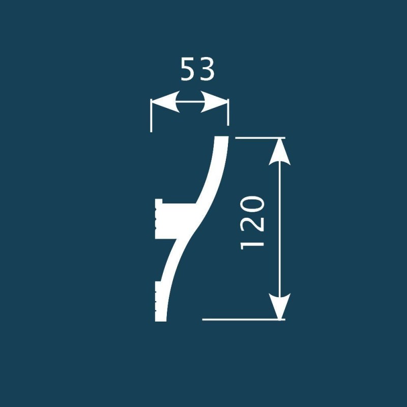 Карниз К002, 120х53, экополимер в Казани