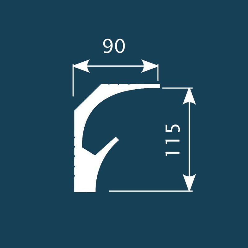 К25, карниз 115х90, экополимер в Казани