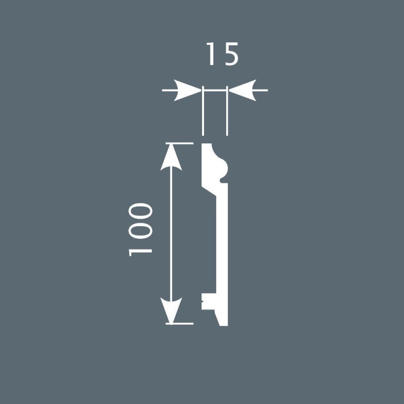 Плинтус П026, 100х15 в Казани