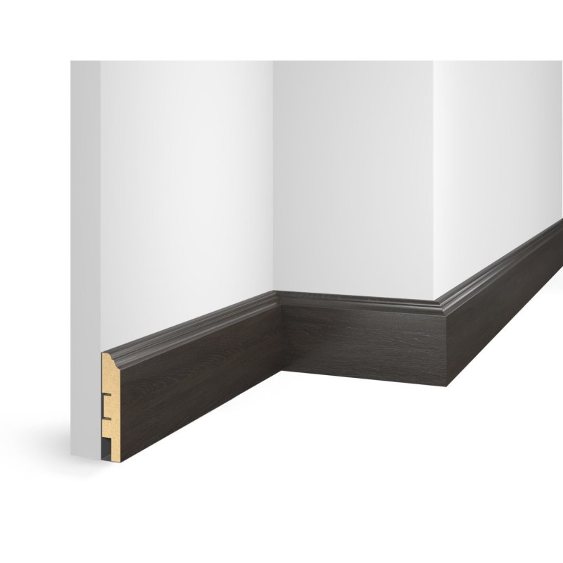 Плинтус 80x16x2400 мм, дуб Бархатный, иск. шпон, EP07 в Казани